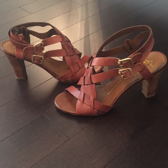FREE W PURCHASE: Franco Sarto Strappy Brown Heels - Picture 2 of 8